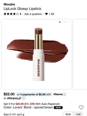 Morphe LipLock Glossy Lipstick — Lovers Bond